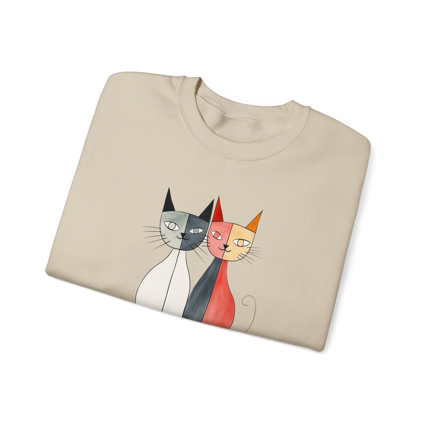 Atomic Cat Sweatshirt, Mid Century Modern Cat Style Design, Atomic Cat Shirt