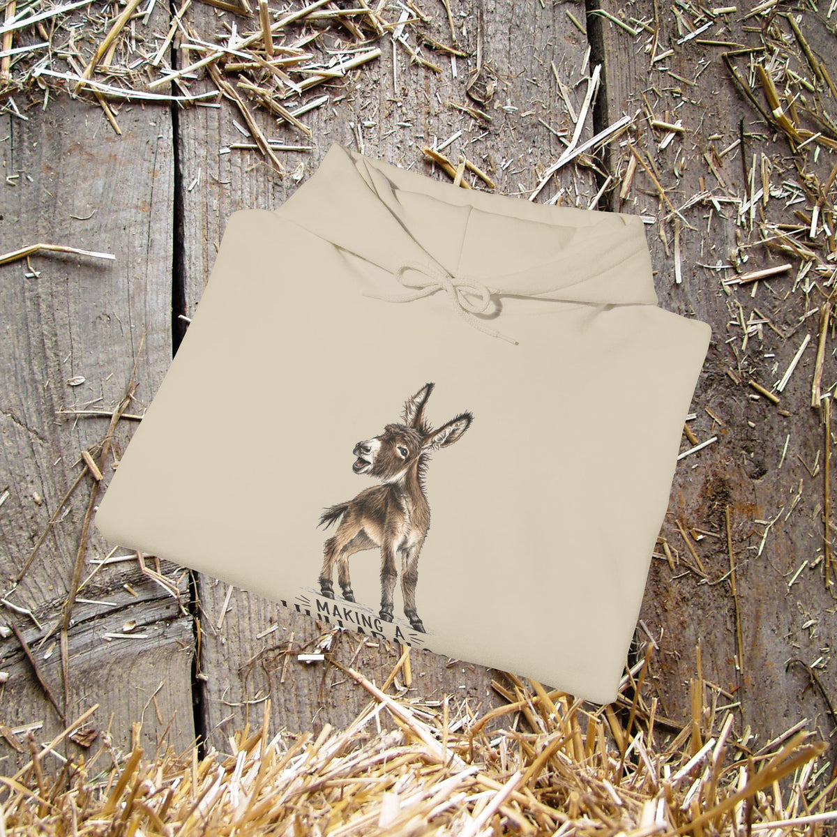 Making a Hullabaloo Donkey Hoodie – Funny Donkey Lover Sweatshirt