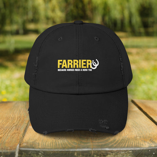 Farrier Distressed Cap – Farrier - Horses need a Hero Too Hat Gift