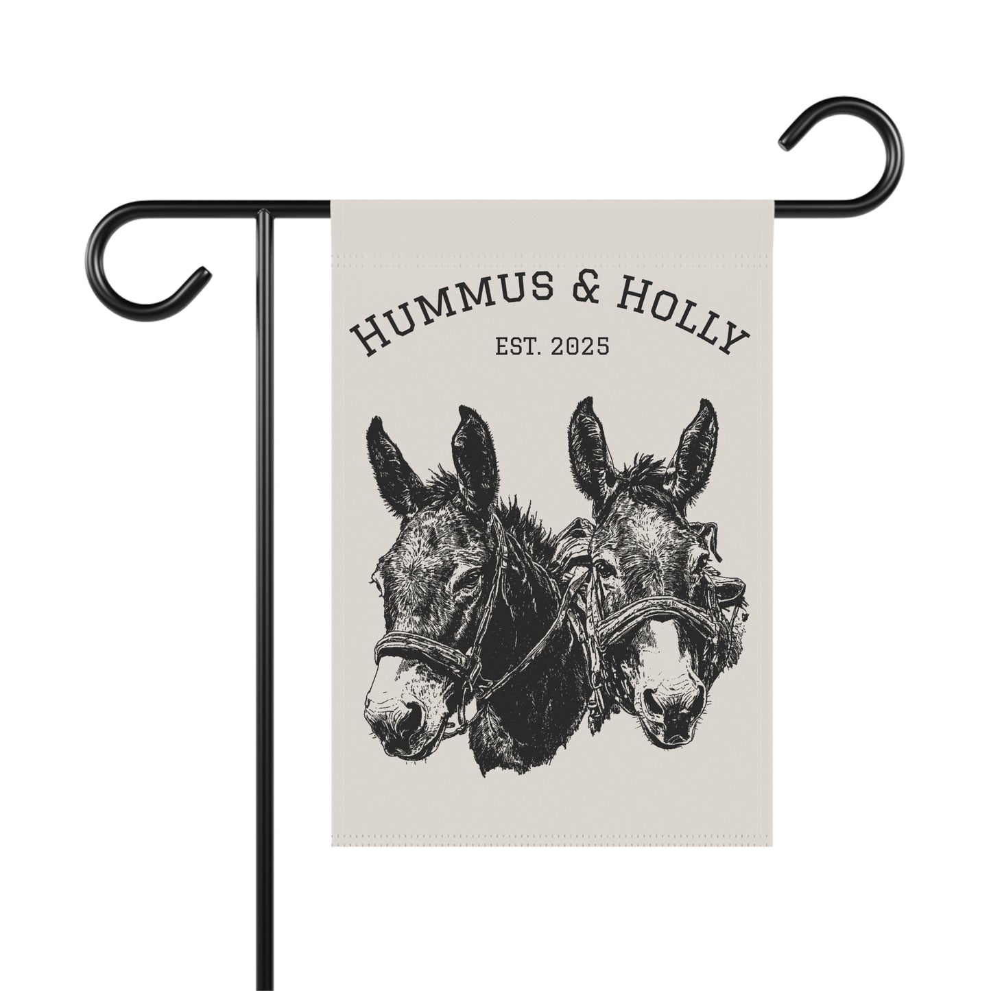 Personalized Farmhouse Garden Mules Horse Banner