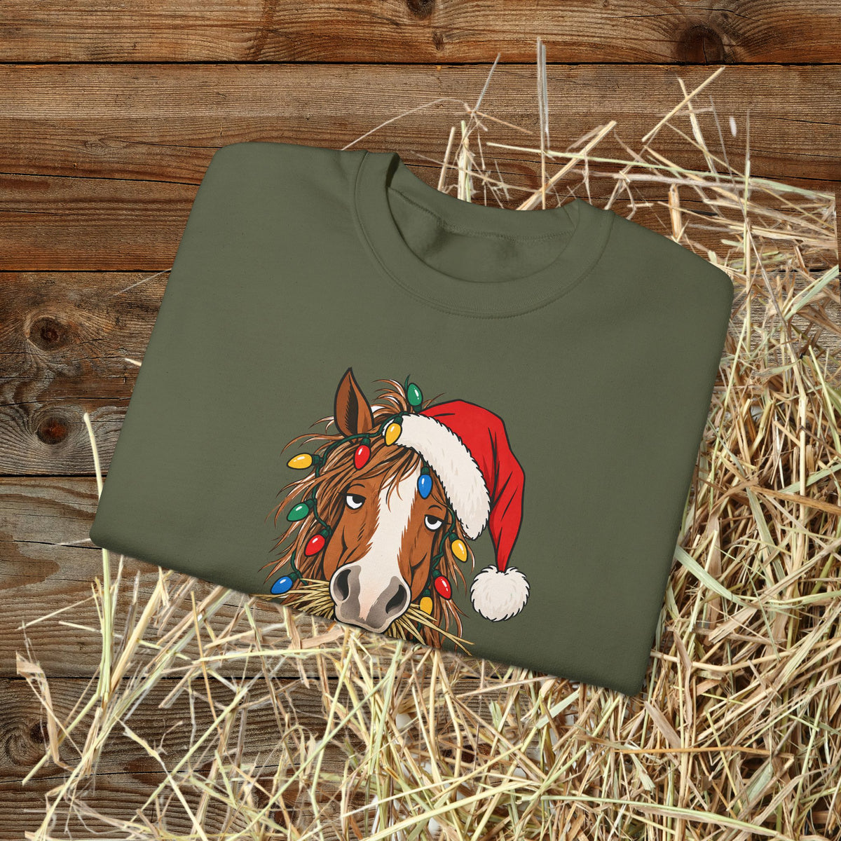 Stay Weird Horse Christmas Sweatshirt - Funny Horse Holiday Shirt