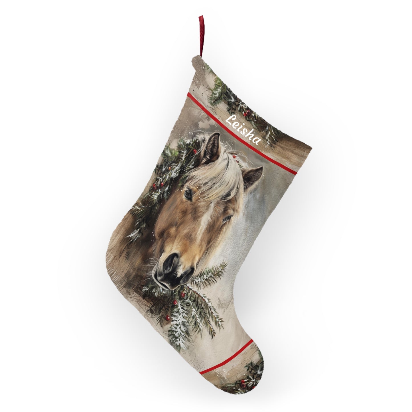 Shetland Pony Christmas Stocking,  Holiday Deco Gift