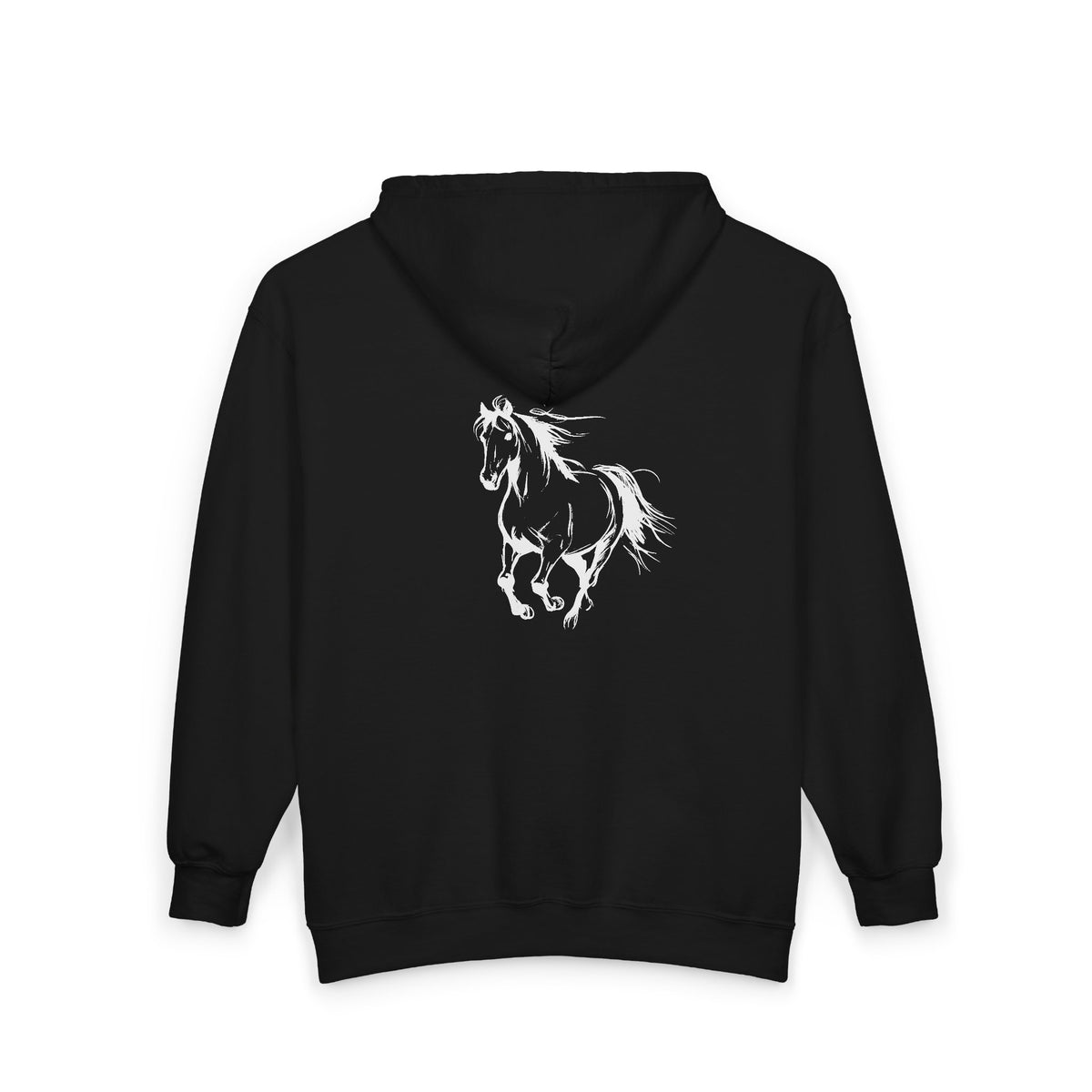 Horse Full Zip Hoodie, Galloping Horse Jacket, Equestrian Hoodie, Horse Lover Gift