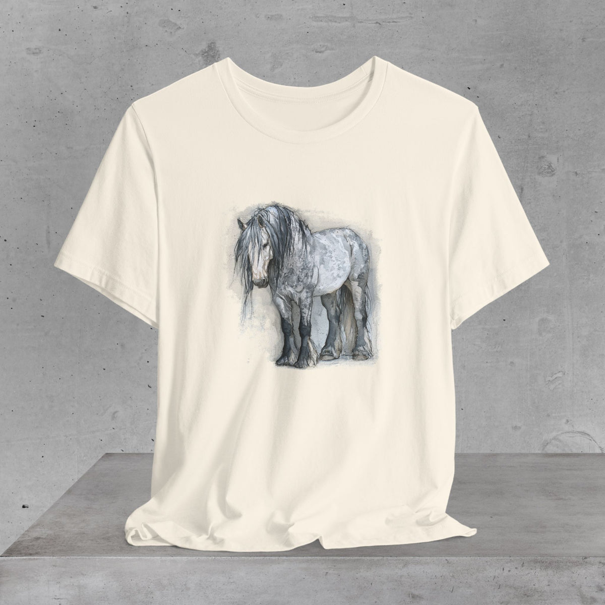 Percheron Horse T-Shirt – Watercolor Draft Horse Bella Canvas Tee
