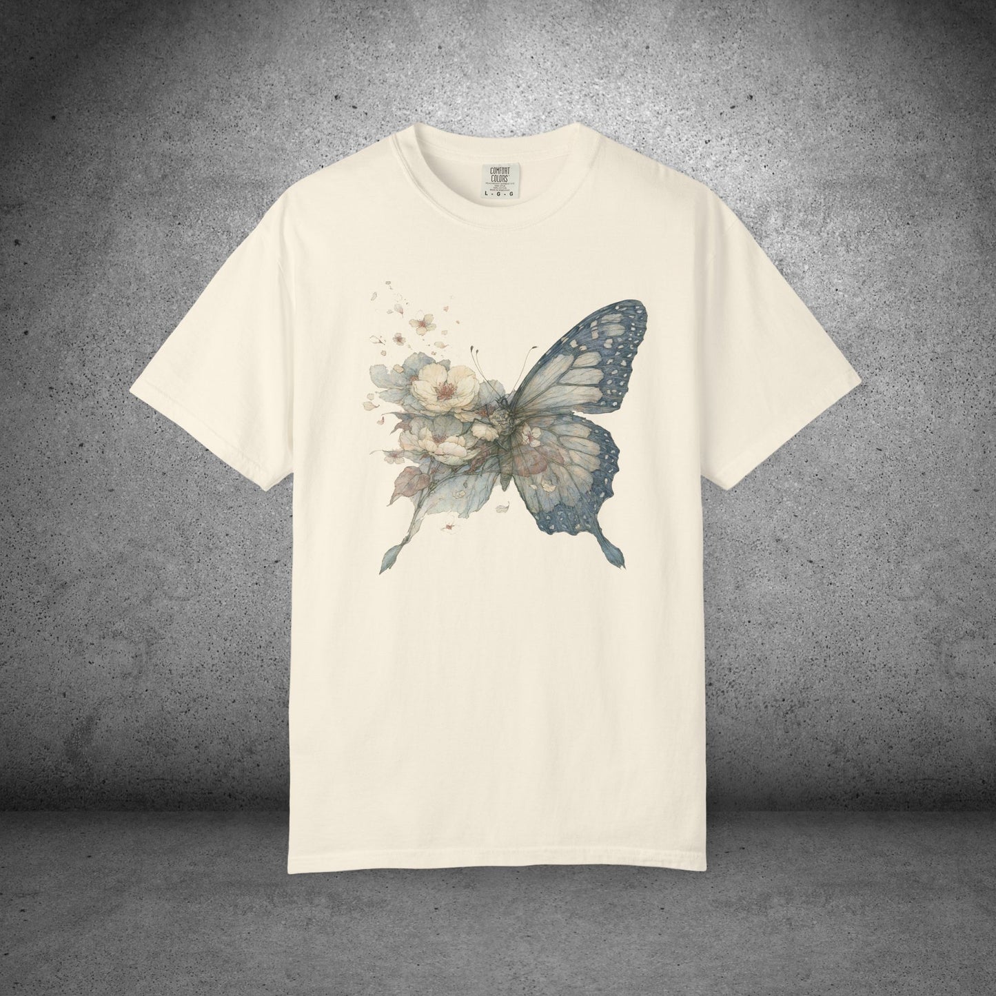 Watercolor Butterfly Floral tee | Butterfly Flower T-Shirt