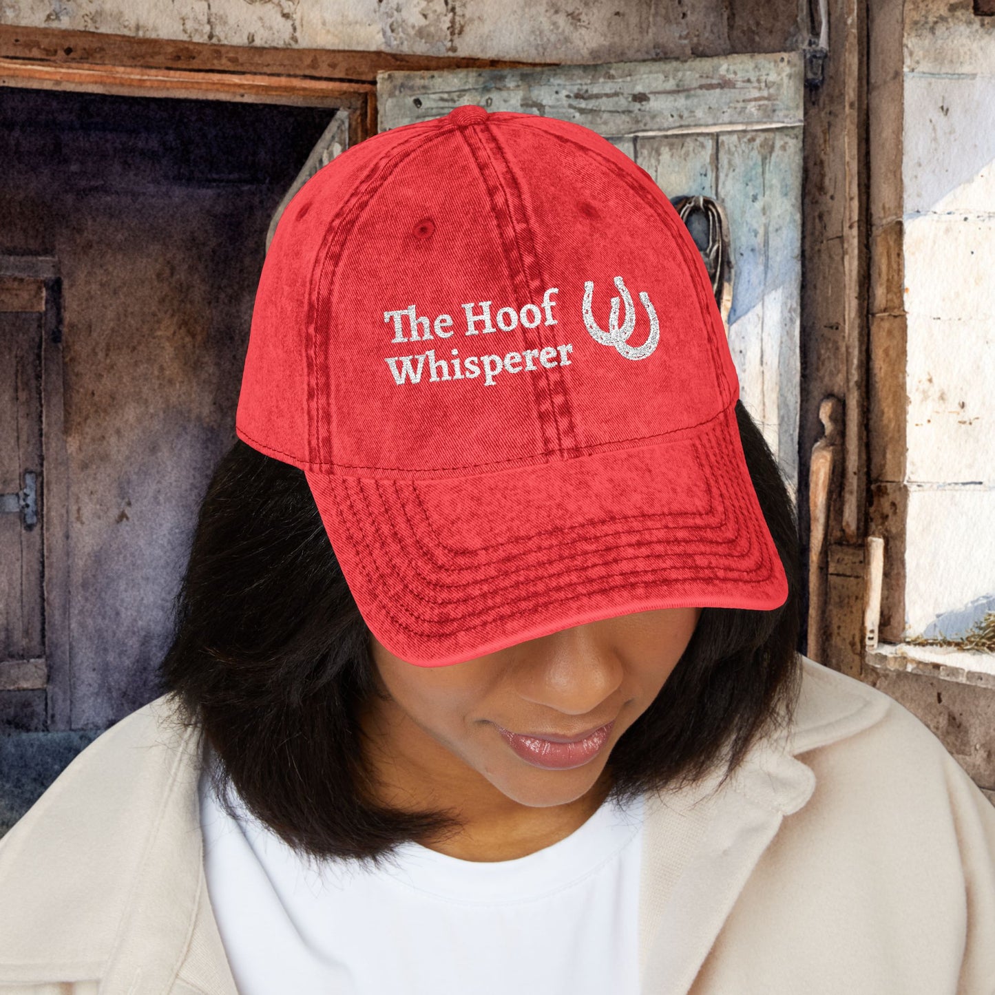The Hoof Whisperer Hat – Farrier, Embroidered Personalized Horse Cap