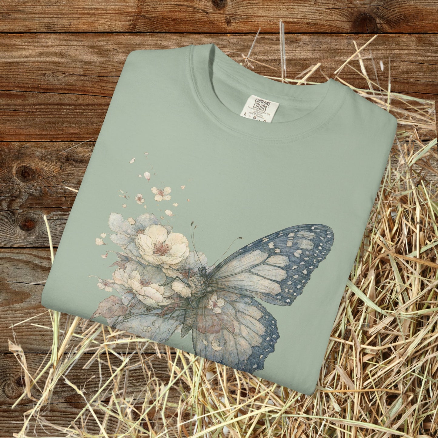 Watercolor Butterfly Floral tee | Butterfly Flower T-Shirt