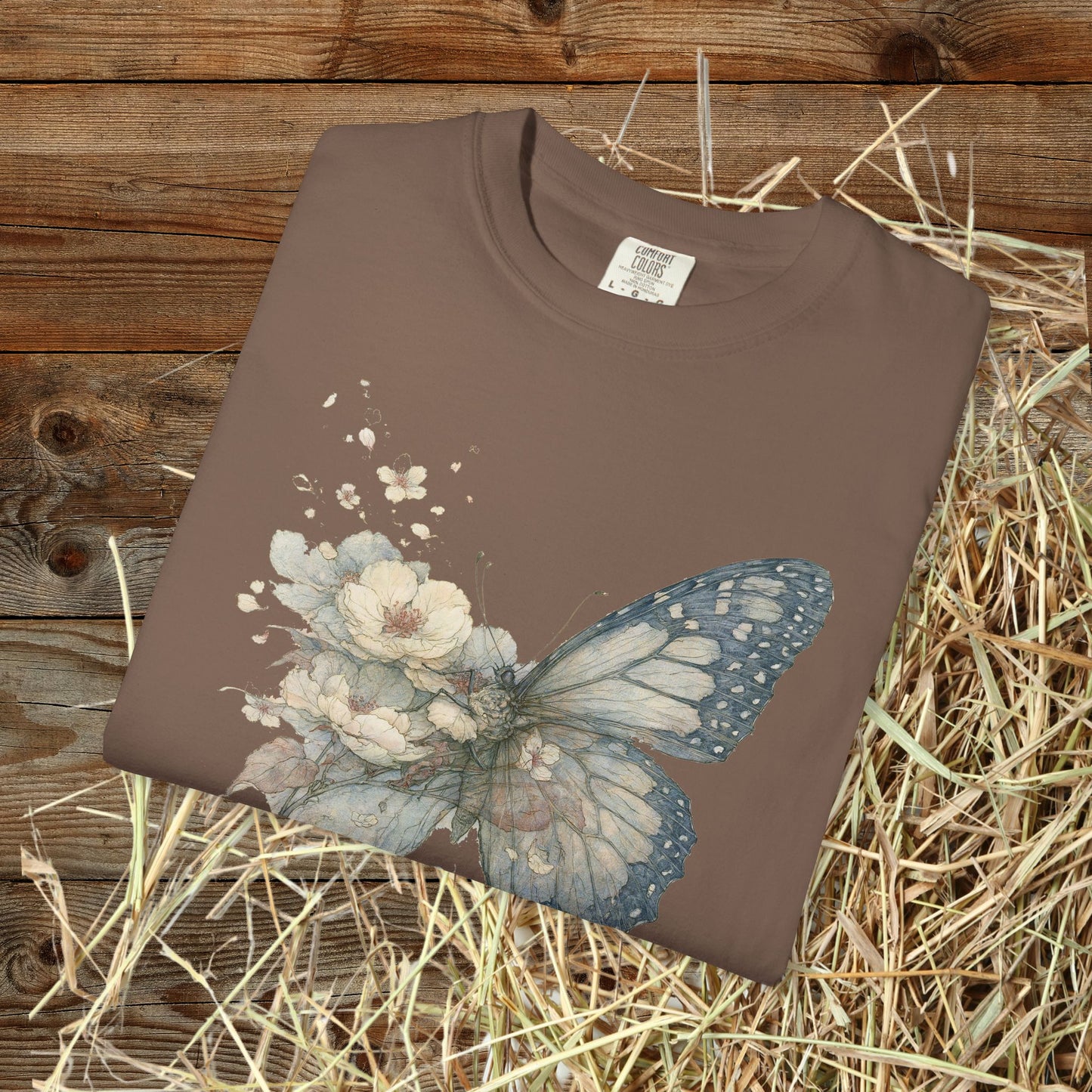 Watercolor Butterfly Floral tee | Butterfly Flower T-Shirt