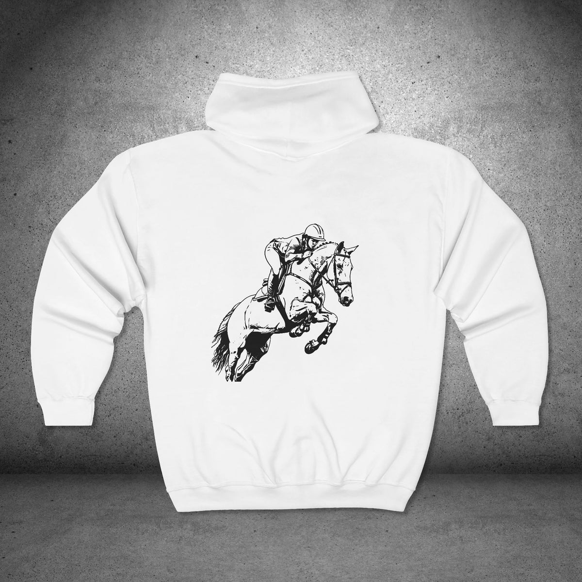 Hunter Jumper Horse Zip-Up Hoodie – Equestrian Jacket