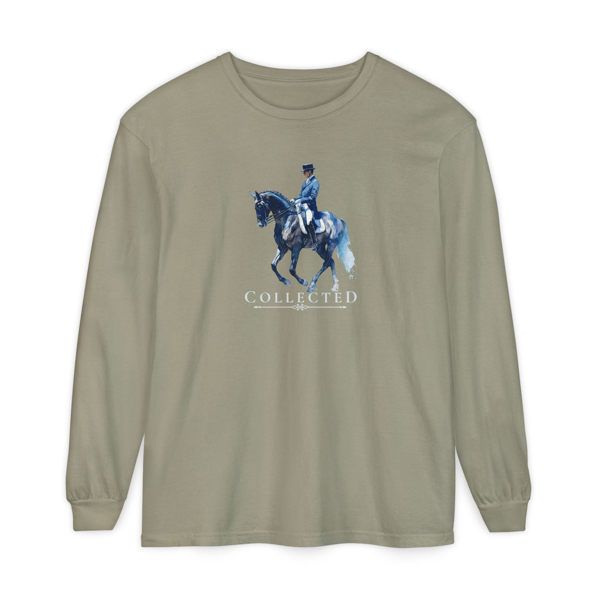 Dressage Horse Long Sleeve Shirt- Collected - Soft Barn Wear Equestrian Tee