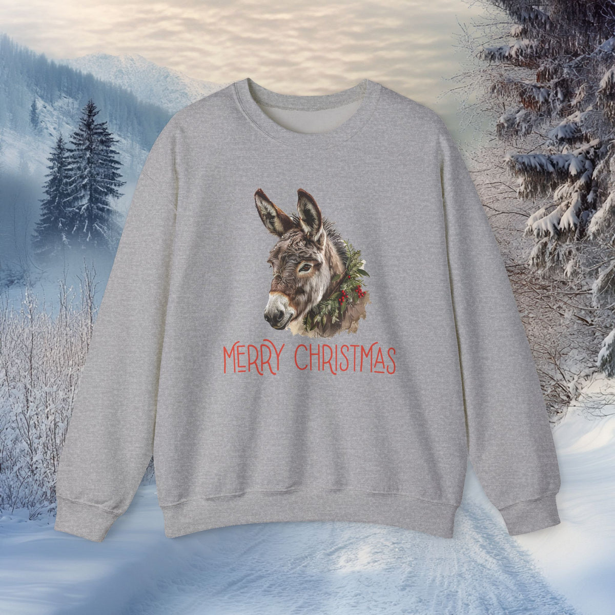 Donkey Christmas Sweatshirt – Merry Christmas Donkey