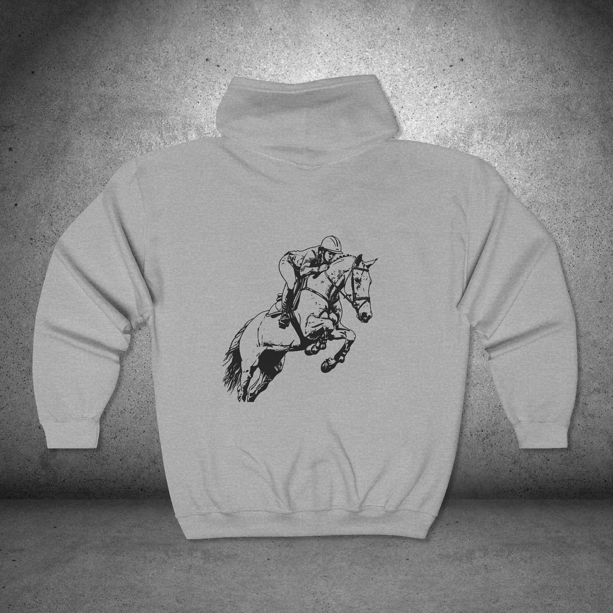 Hunter Jumper Horse Zip-Up Hoodie – Equestrian Jacket