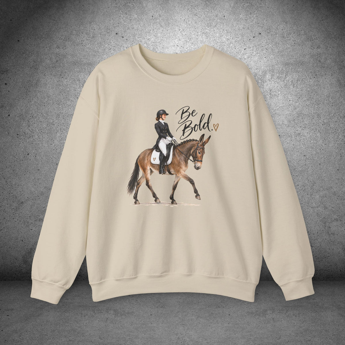 Mule Equestrian Sweatshirt – Be Bold Dressage Rider Crewneck