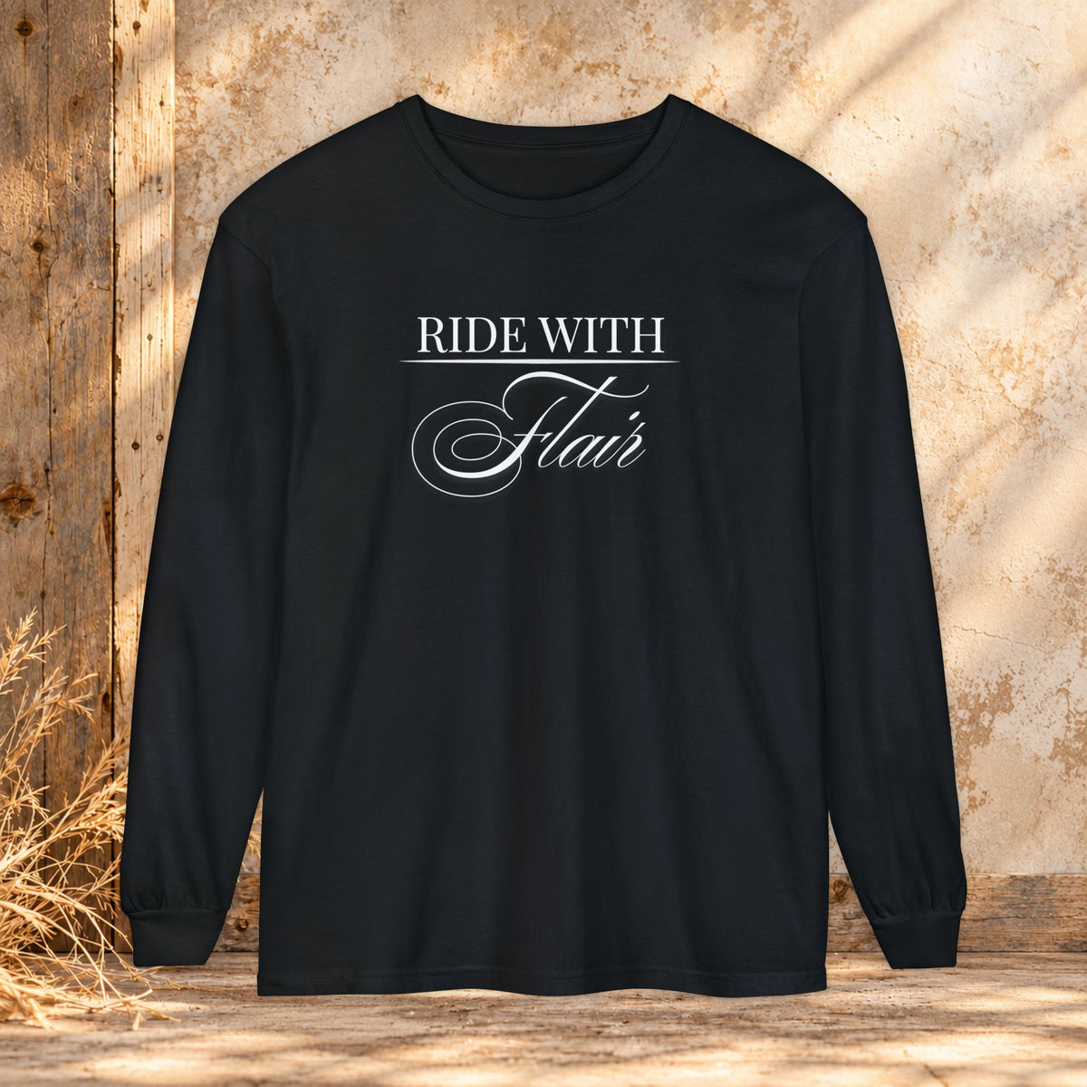 Ride With Flair Comfort Colors Long Sleeve