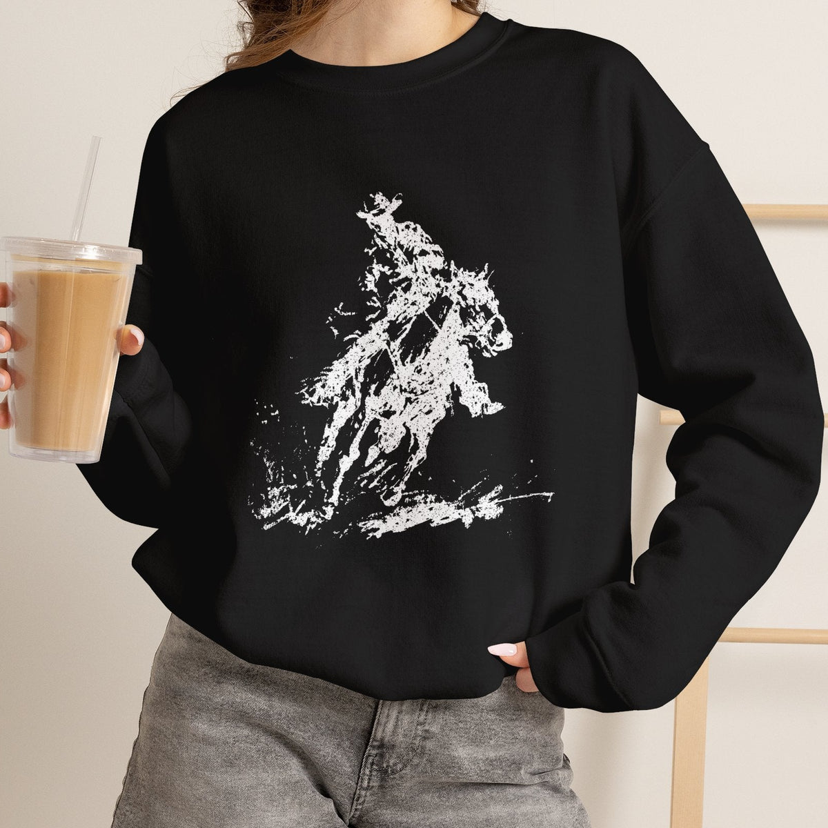 Horse & Rider Art Shirt– Equestrian Sketch Sweatshirt