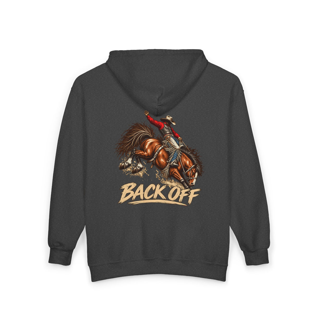 Back Off Rodeo Full Zip Hoodie – Bronc Rider Western Jacket