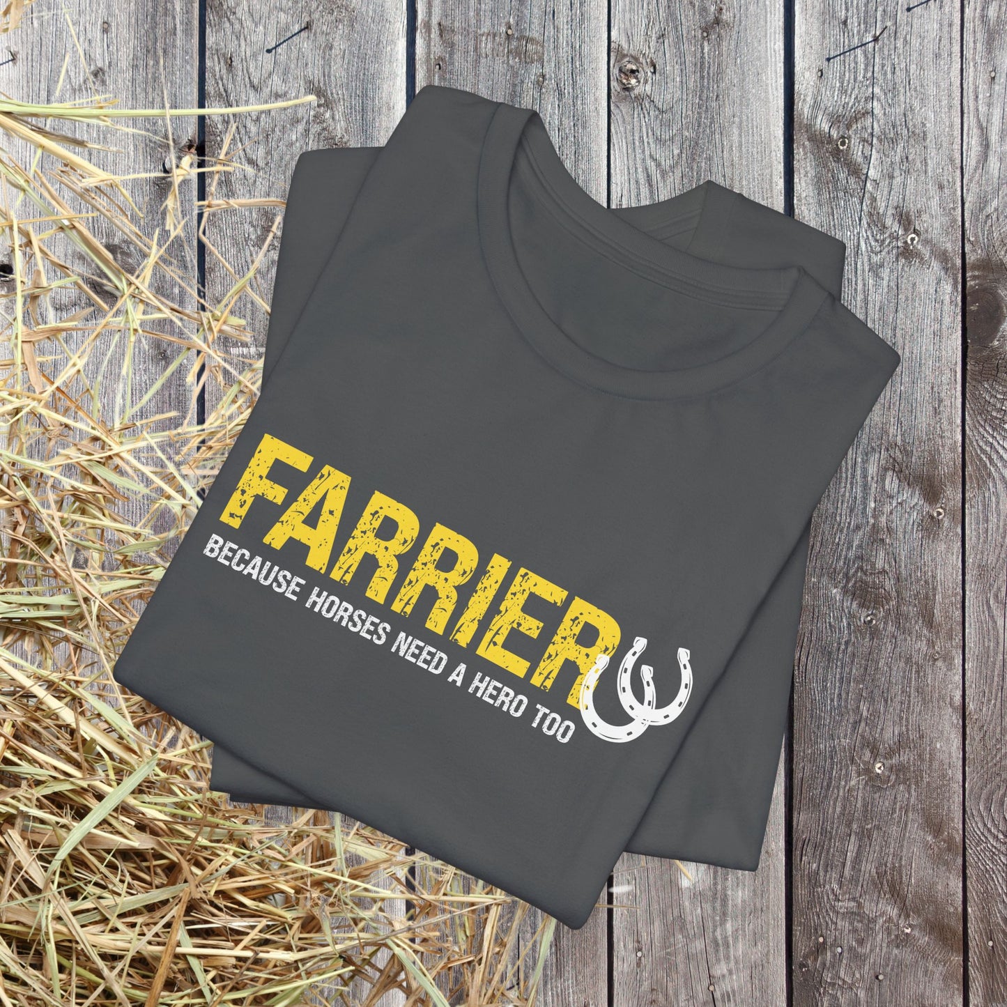 Farrier T-shirt, Farrier Horse Hero Tee, Horseshoer Work Shirt Tee