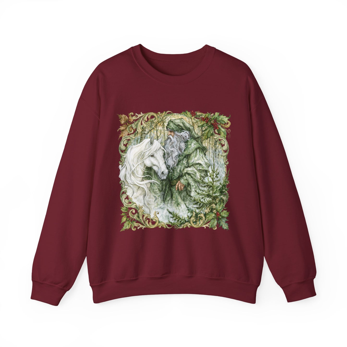 A Christmas Visit Horse Christmas Sweatshirt – Father Christmas