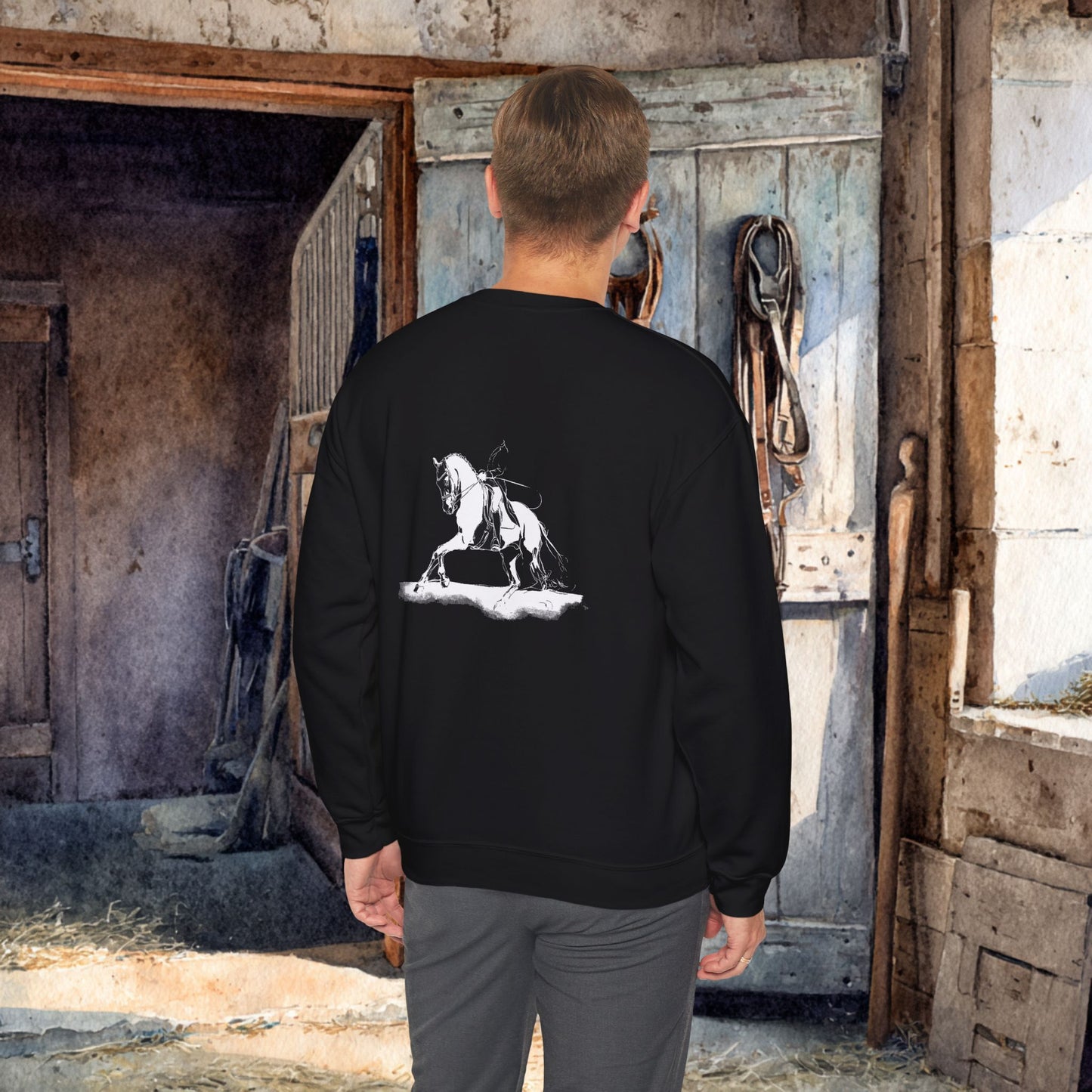 Dressage Horse Sweatshirt – Wearable Art for Horse Lovers