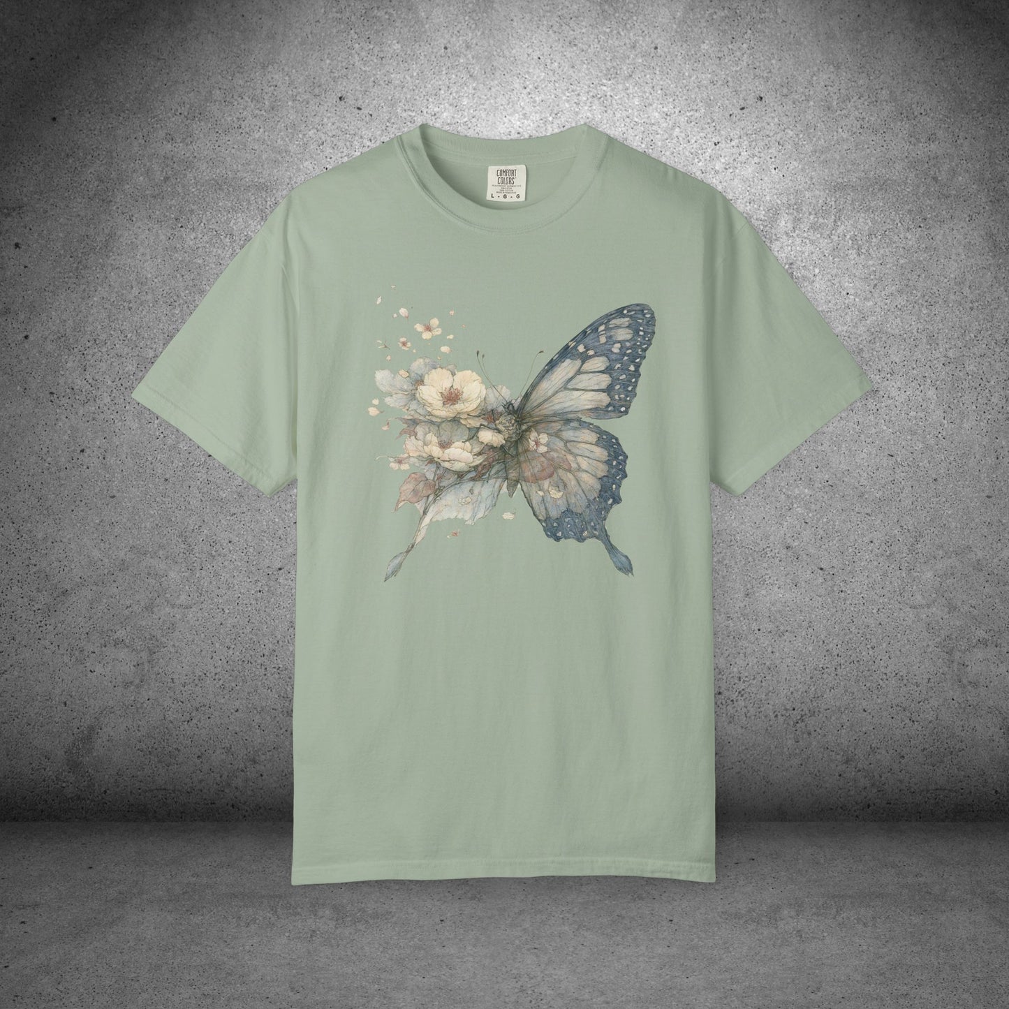 Watercolor Butterfly Floral tee | Butterfly Flower T-Shirt