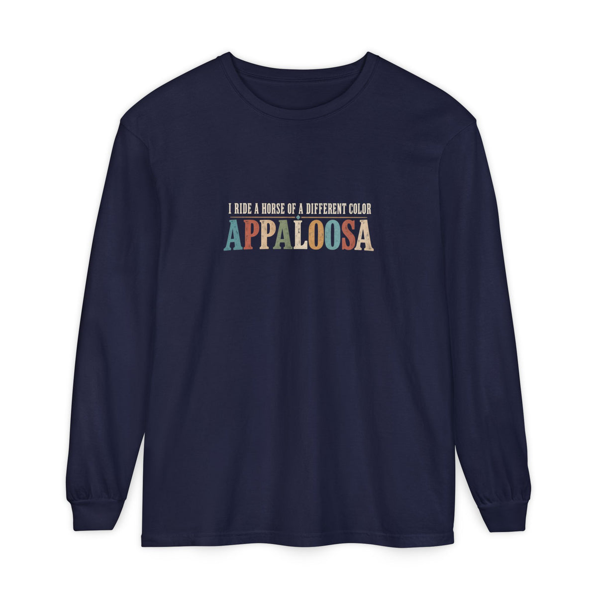 Appaloosa Horse Long Sleeve T-Shirt – Horse of a Different Color Comfort Colors Tee