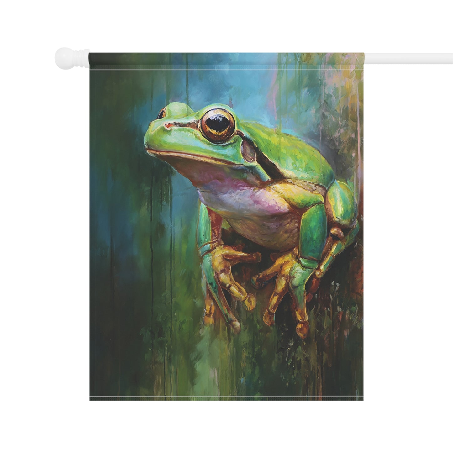 Unique Whimsical Frog Garden Banner