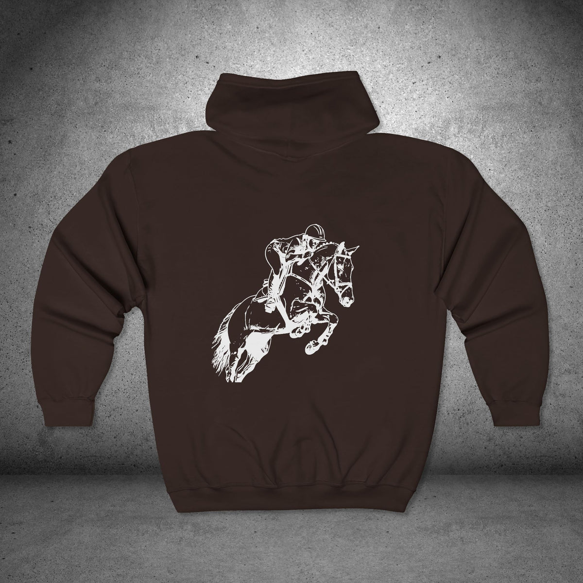 Hunter Jumper Horse Zip-Up Hoodie – Equestrian Jacket