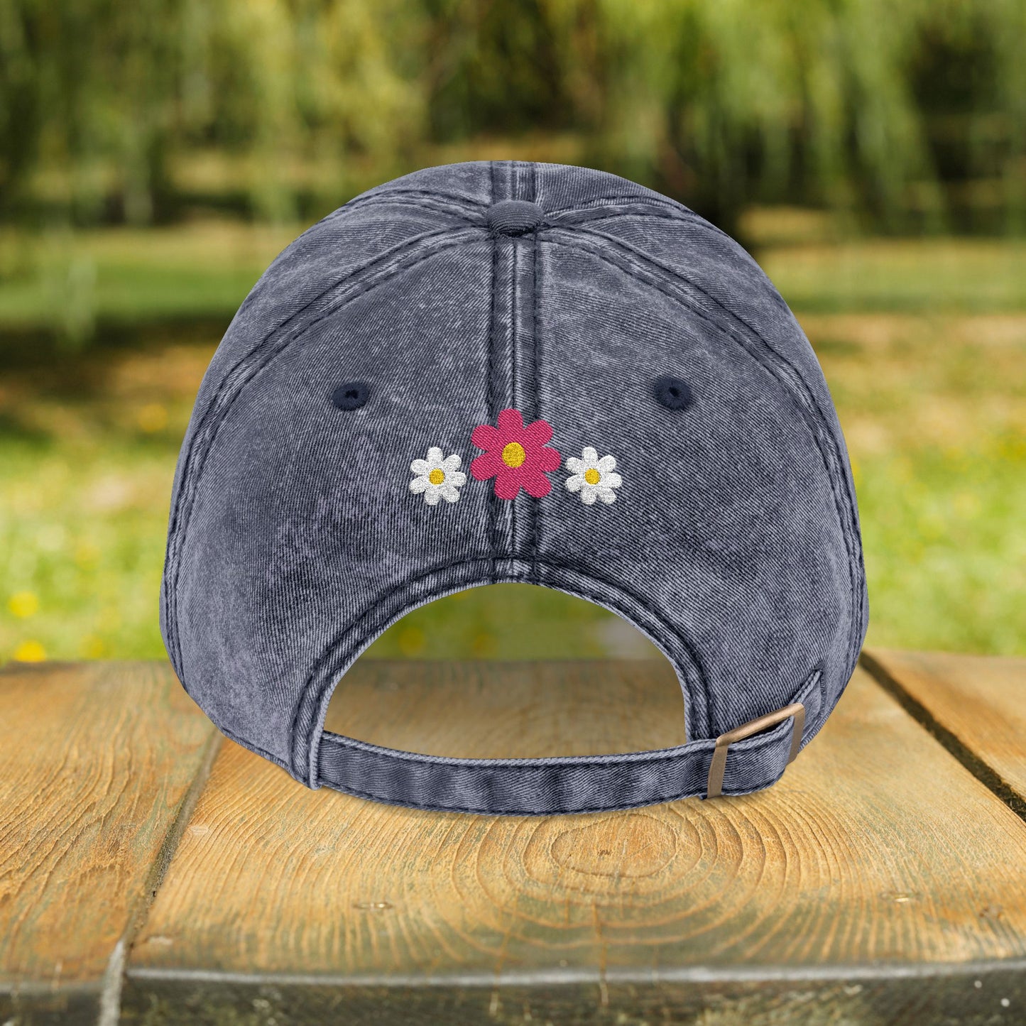 Wildflowers & Wild Horses Embroidered Cap – Vintage Distressed Horse Hat