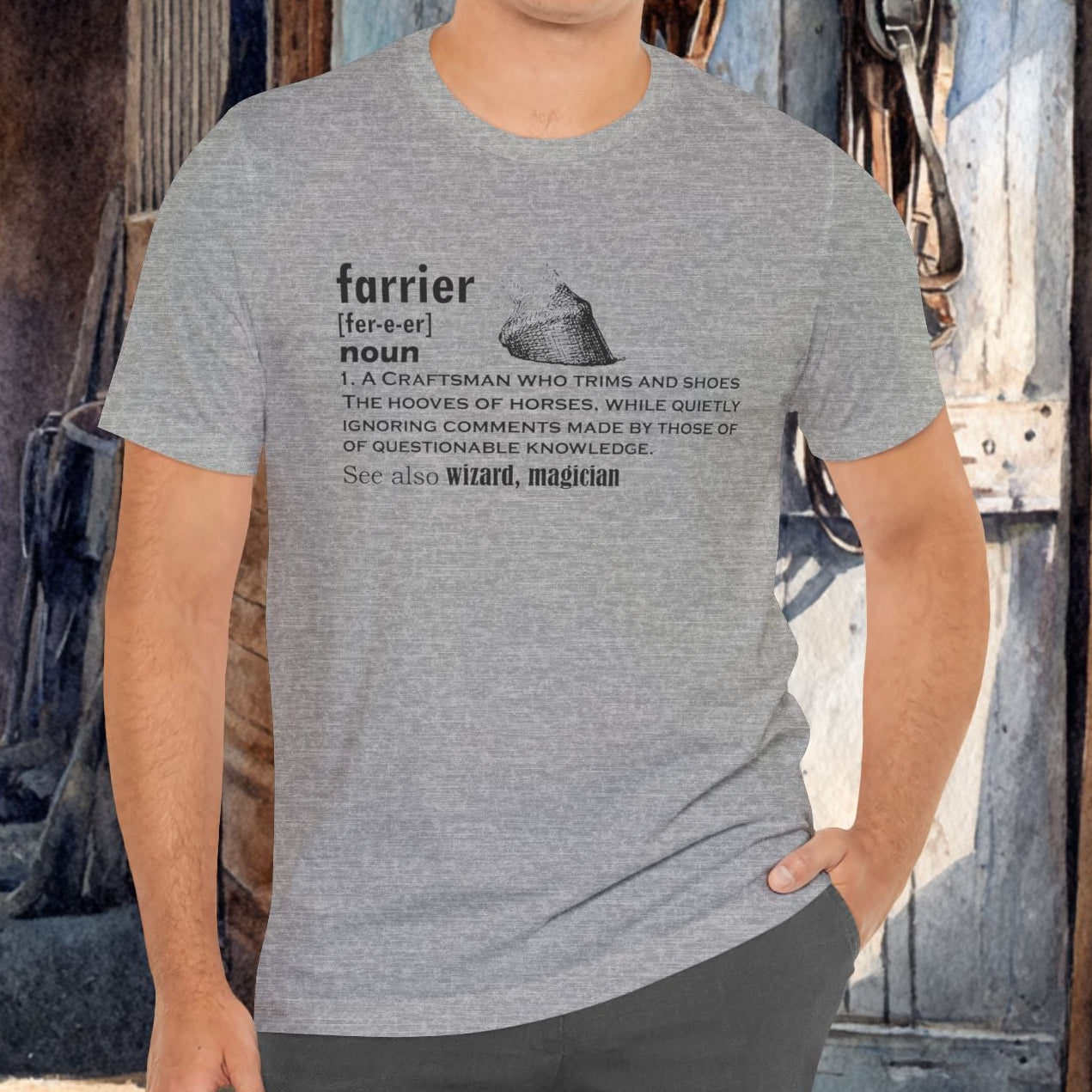 Farrier T-shirt, Farrier Funny Definition, Horseshoer Tee