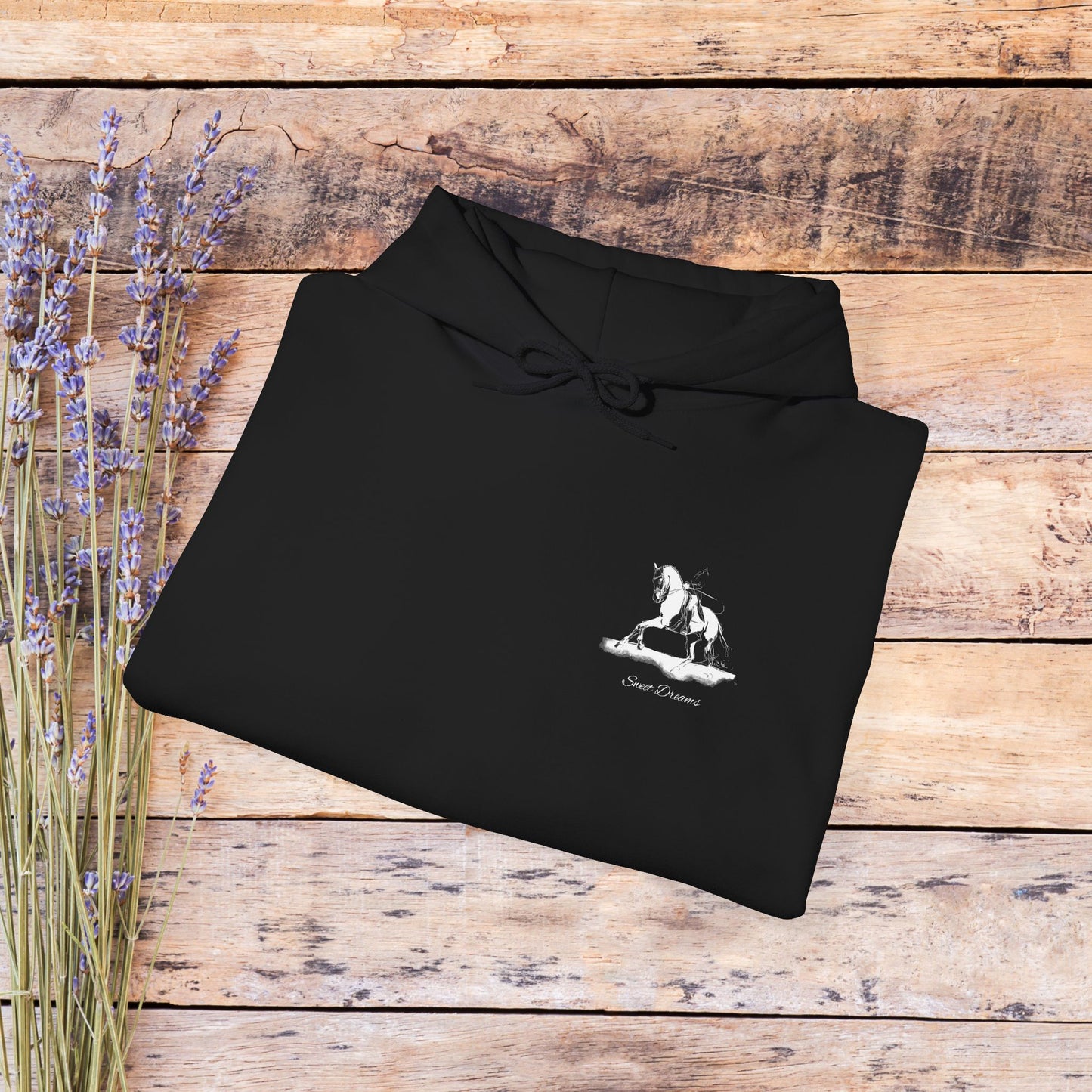 Dressage Horse Hoodie | Equestrian Pullover Sweatshirt | Warm Barn Wear | Show Ring Apparel | Wearable Horse Art Gift