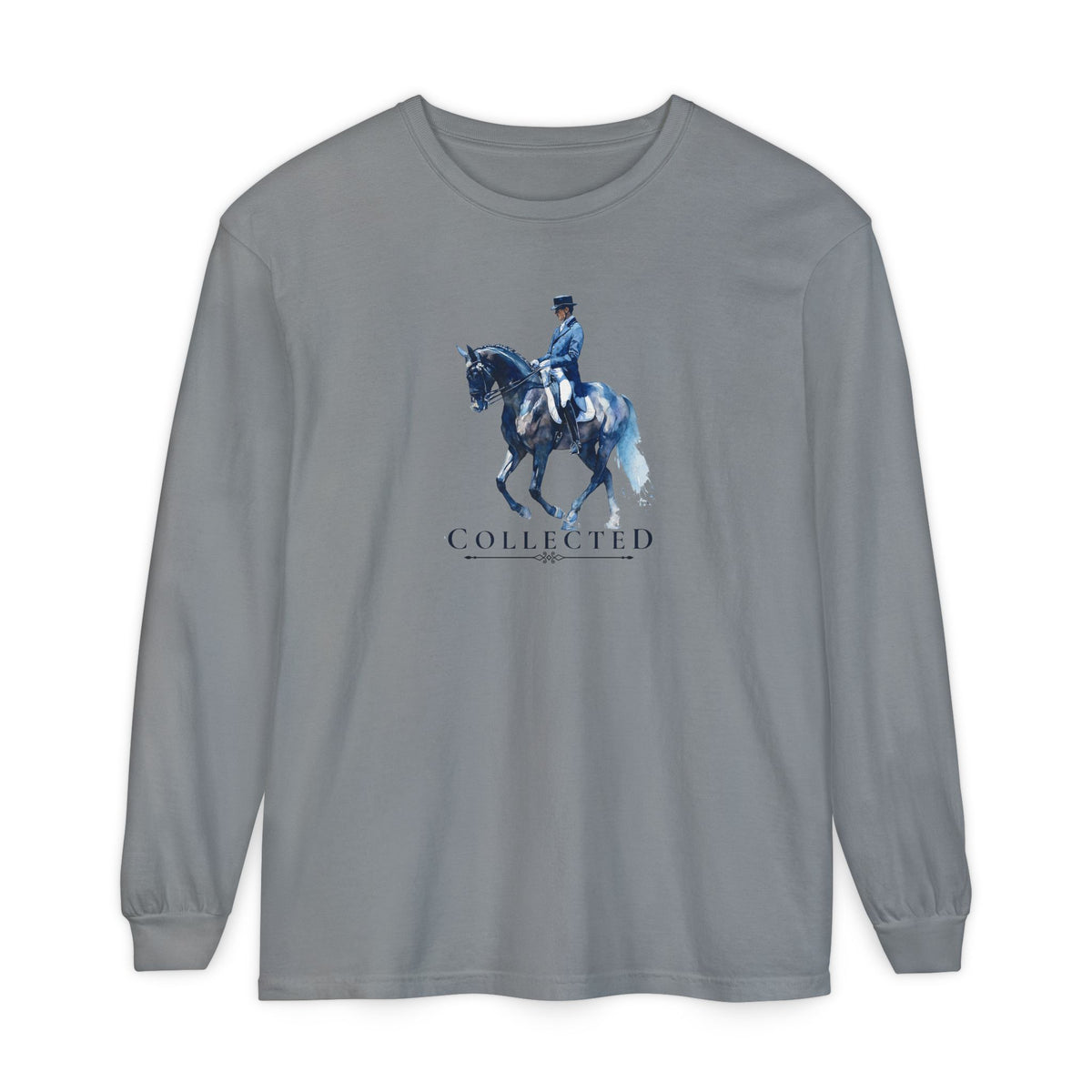 Dressage Horse Long Sleeve Shirt- Collected - Soft Barn Wear Equestrian Tee