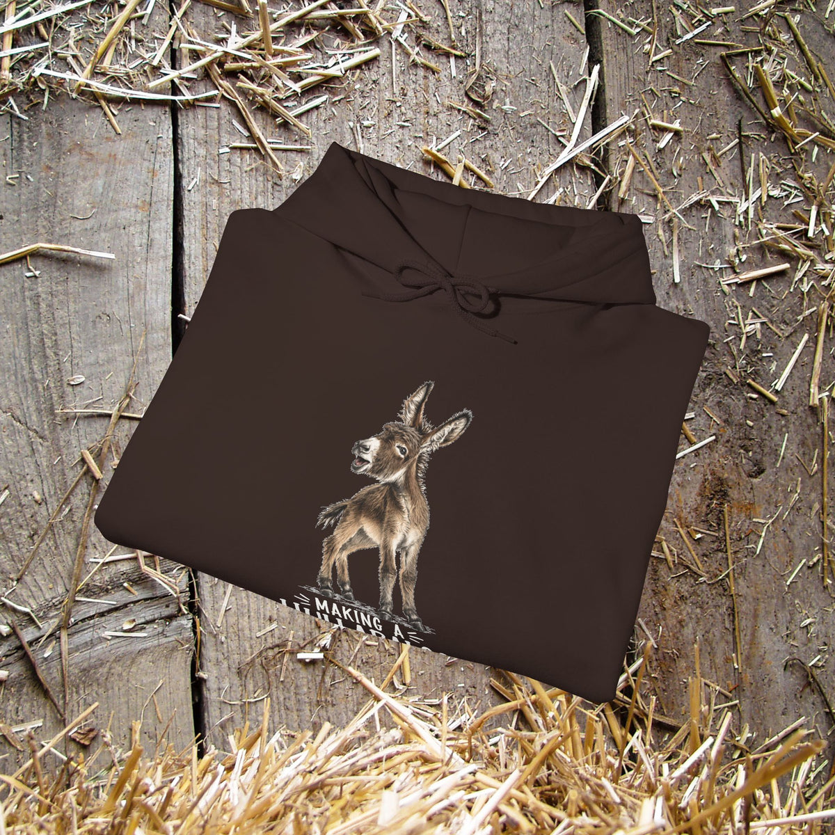 Making a Hullabaloo Donkey Hoodie – Funny Donkey Lover Sweatshirt