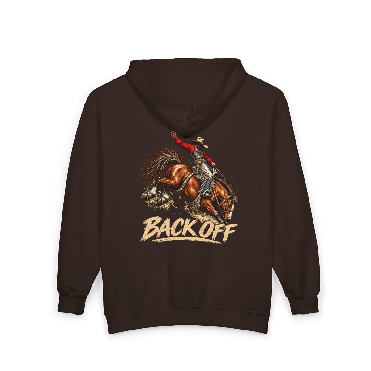 Back Off Rodeo Full Zip Hoodie – Bronc Rider Western Jacket