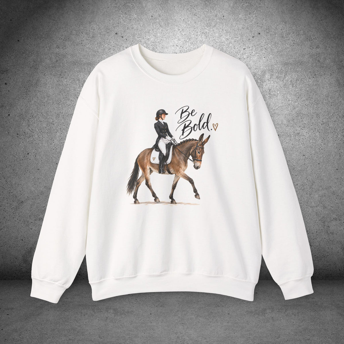 Mule Equestrian Sweatshirt – Be Bold Dressage Rider Crewneck