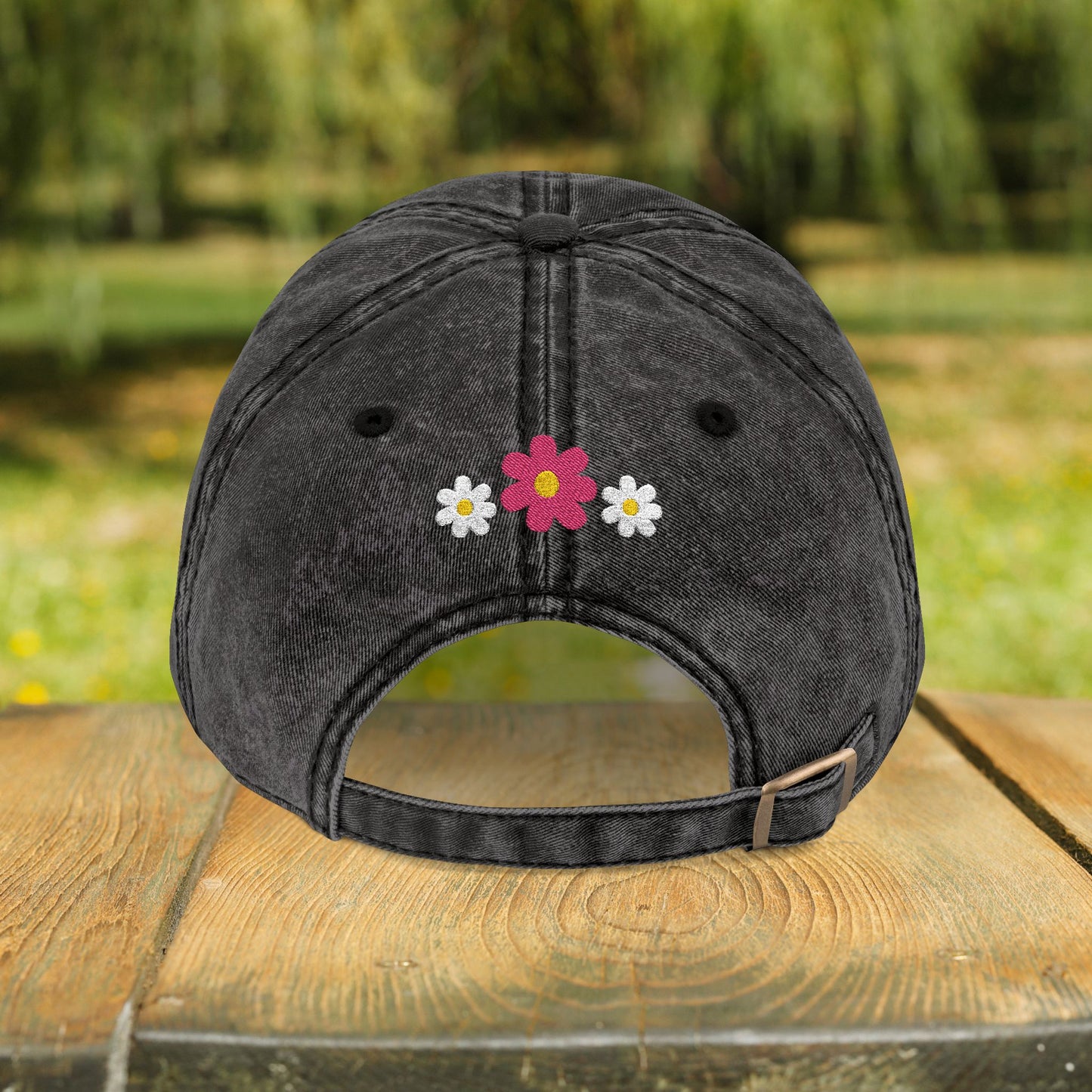 Wildflowers & Wild Horses Embroidered Cap – Vintage Distressed Horse Hat