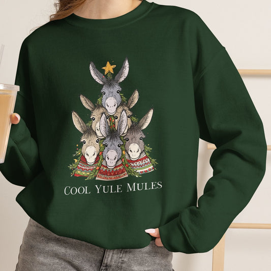 Cool Yule Mules Christmas Sweatshirt – Funny Mule Lover Gift