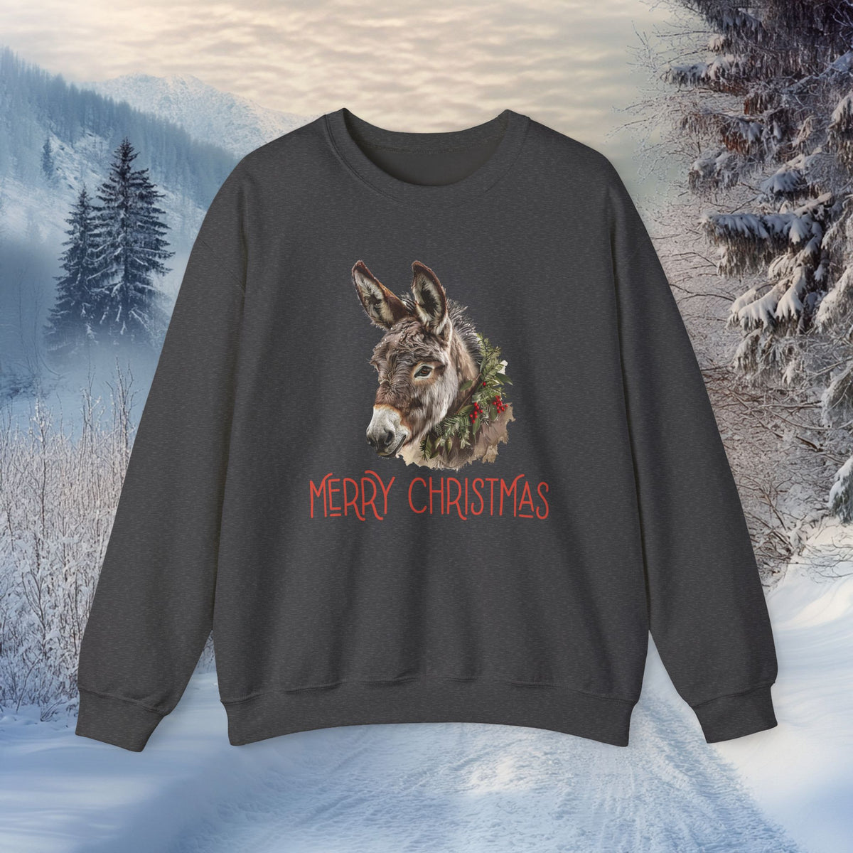 Donkey Christmas Sweatshirt – Merry Christmas Donkey