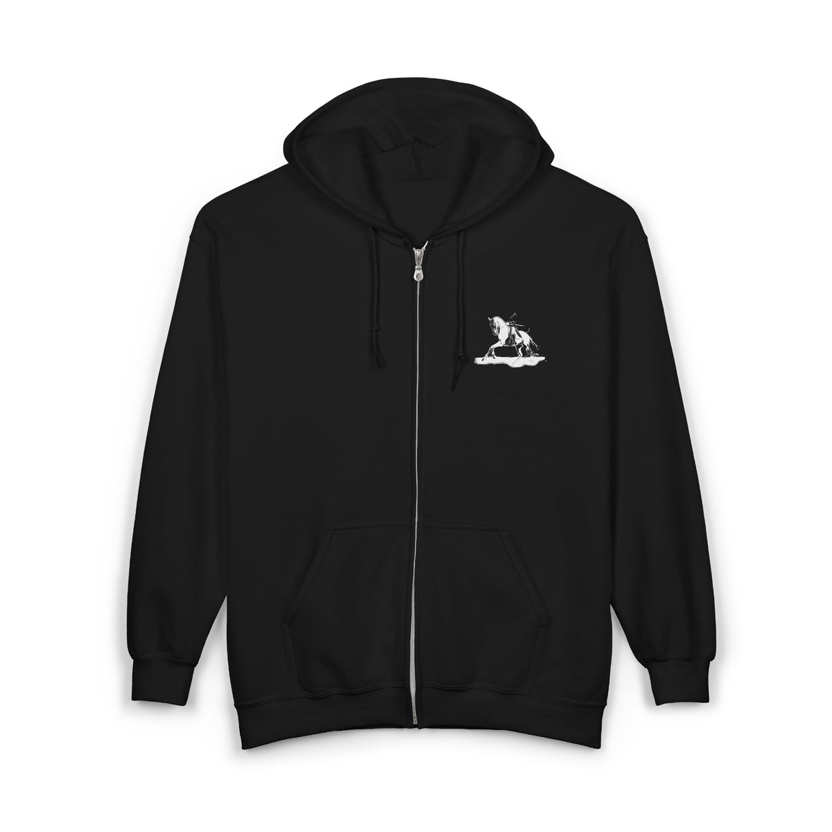 Dressage Horse Zip Hoodie | Personalized Equestrian Full Zip Sweatshirt | Barn Jacket| Horse Show Apparel | Wearable Horse Art Gift
