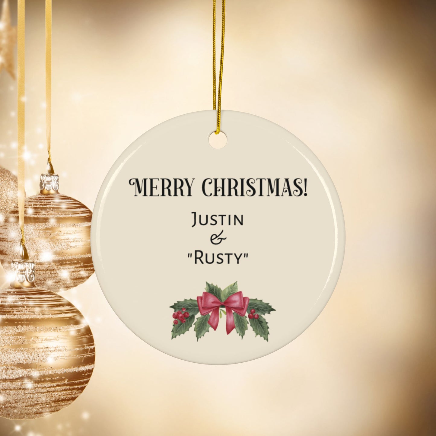 Custom Horse Photo Christmas Ornament – Personalized Keepsake