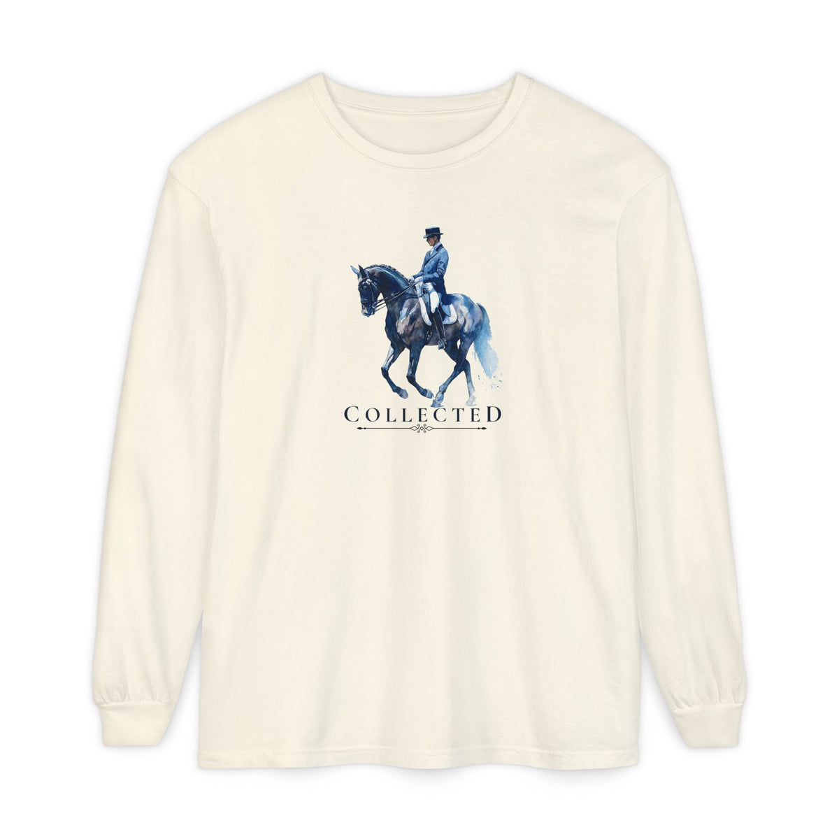 Dressage Horse Long Sleeve Shirt- Collected - Soft Barn Wear Equestrian Tee