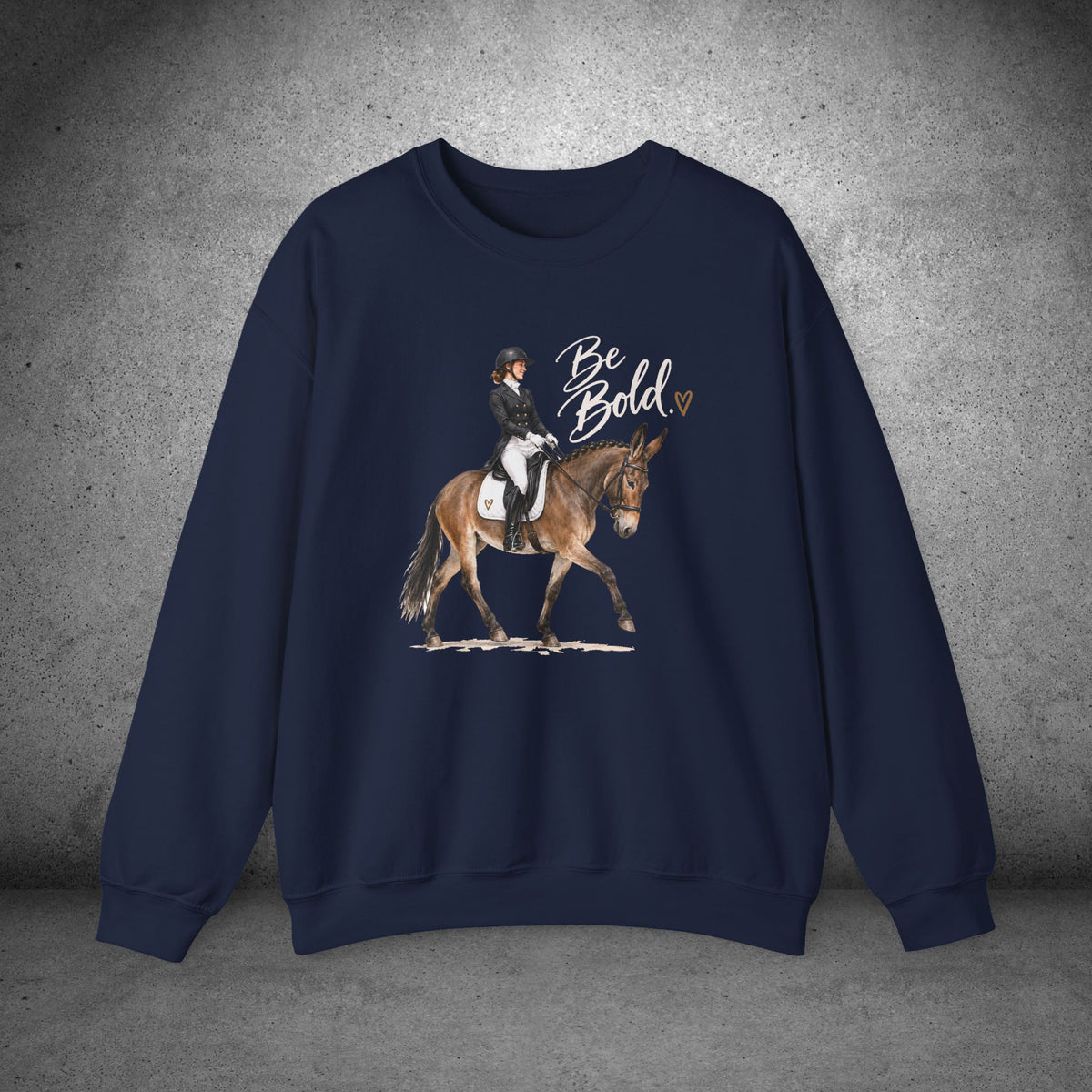 Mule Equestrian Sweatshirt – Be Bold Dressage Rider Crewneck
