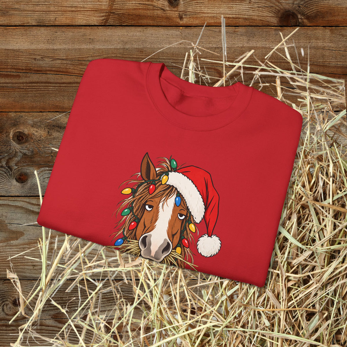 Stay Weird Horse Christmas Sweatshirt - Funny Horse Holiday Shirt