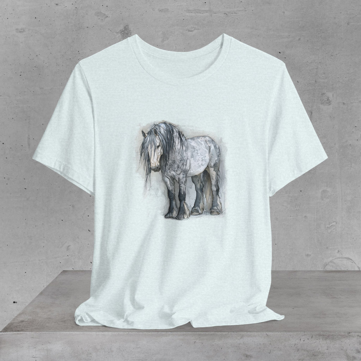 Percheron Horse T-Shirt – Watercolor Draft Horse Bella Canvas Tee