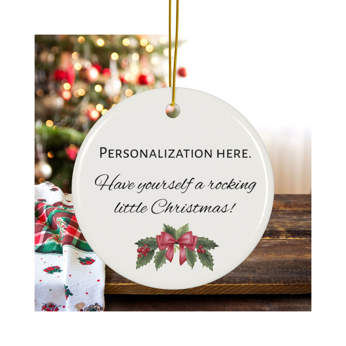 Personalized Jingle Horse Christmas Ornament – Western Rodeo Horse