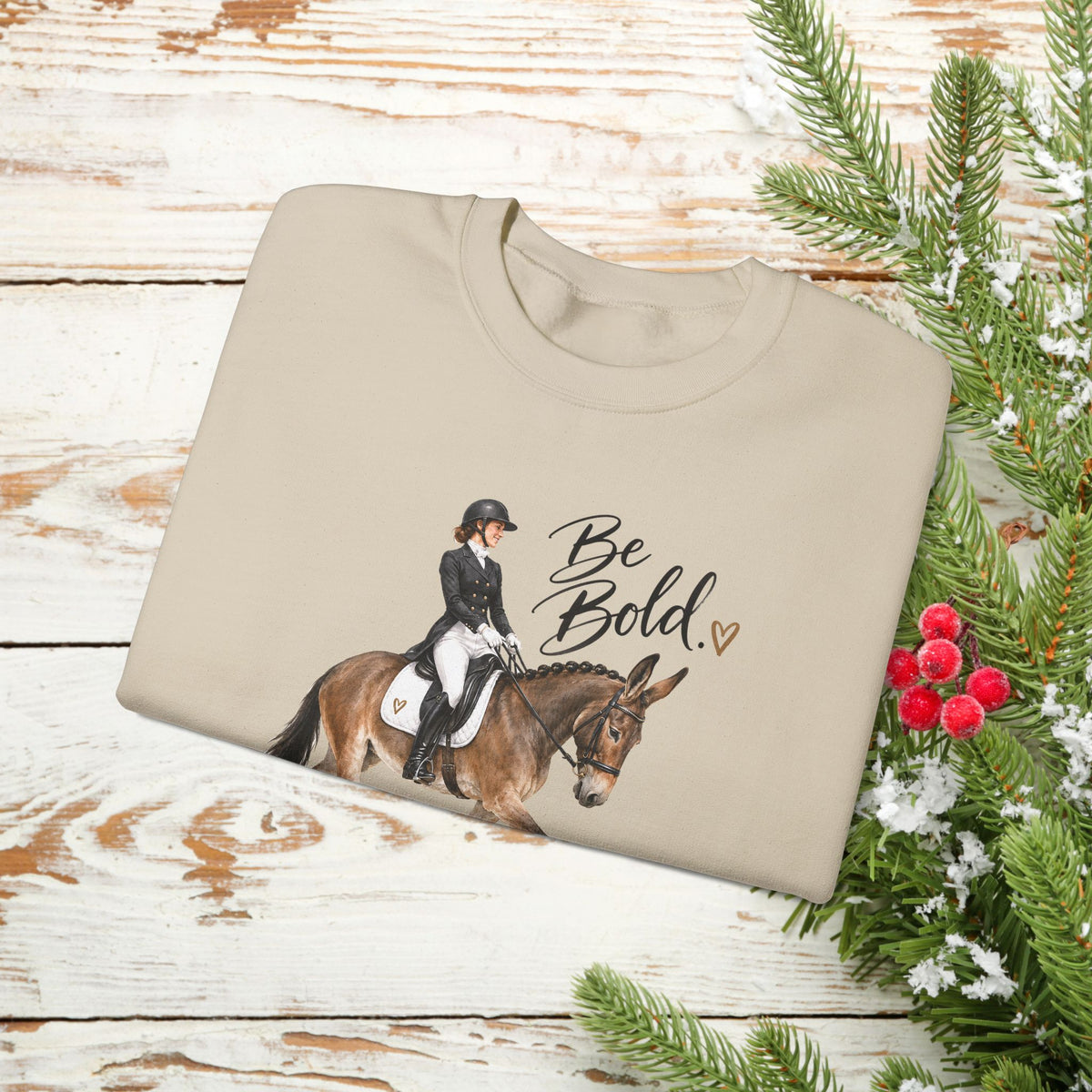 Mule Equestrian Sweatshirt – Be Bold Dressage Rider Crewneck