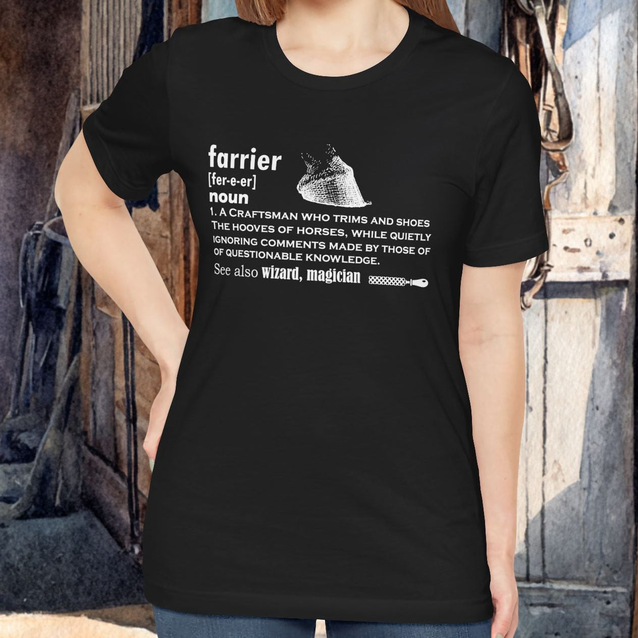 Farrier T-shirt, Farrier Funny Definition, Horseshoer Tee