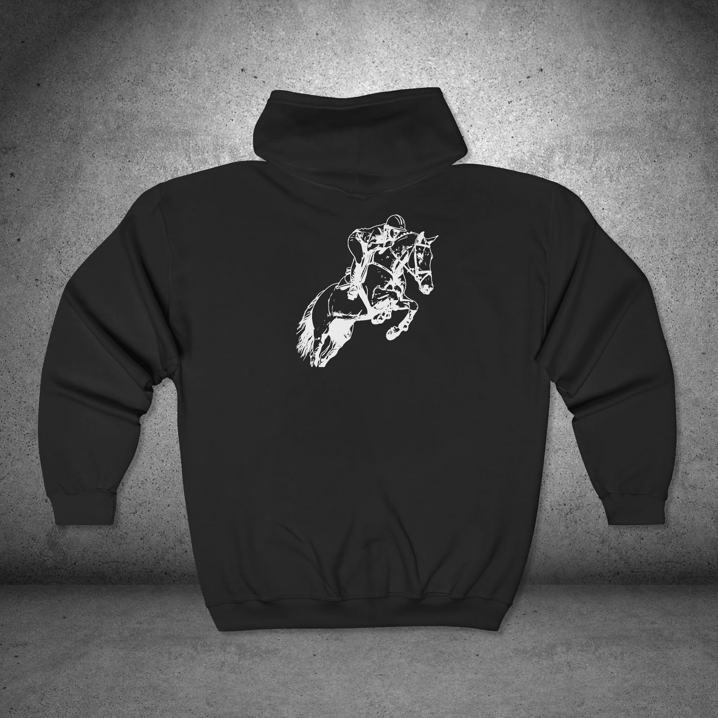 Hunter Jumper Show Horse Full Zip Hoodie Jacket Equestrian