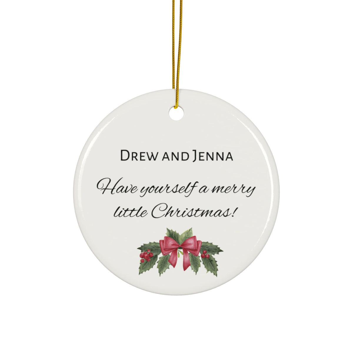 Personalized Clydesdale Horse Christmas Ornament