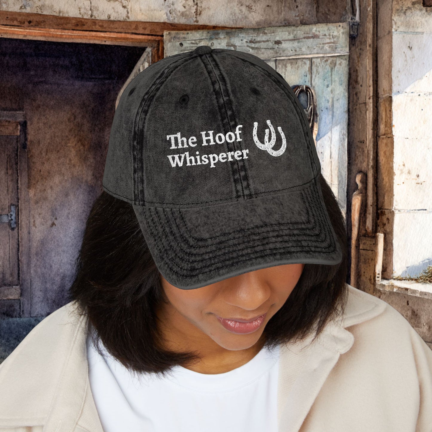 The Hoof Whisperer Hat – Farrier, Embroidered Personalized Horse Cap