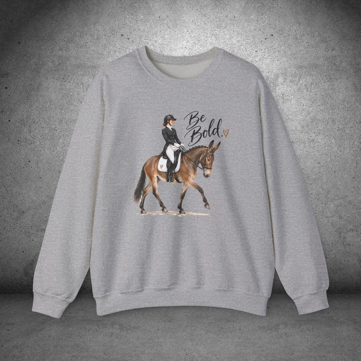 Mule Equestrian Sweatshirt – Be Bold Dressage Rider Crewneck